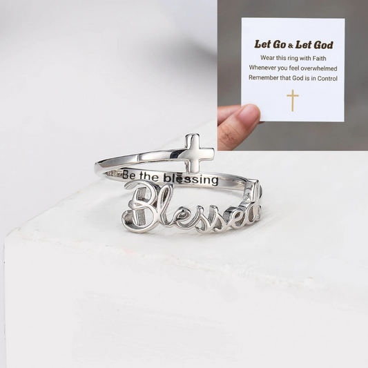 Blessed Script Ring