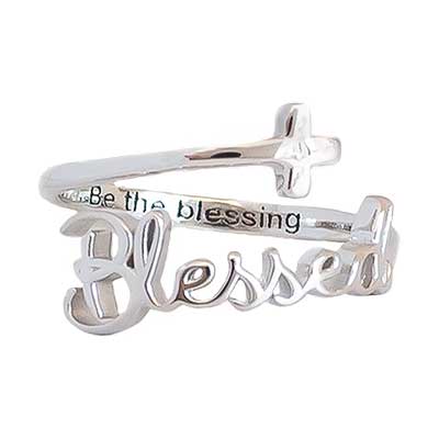 Blessed Script Ring